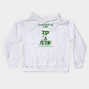 Overthinking Kills - Skull illustration Kids Hoodie